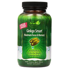 Irwin Naturals - Ginkgo Smart - 120 ct - Maximum Focus & Memory; Powerful Brain Boosters for Memory & Mental Clarity