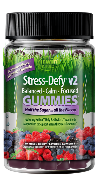 Irwin Naturals Stress-Defy Detox v2 Gummies, Balanced, Calm, & Focused, 30 Count