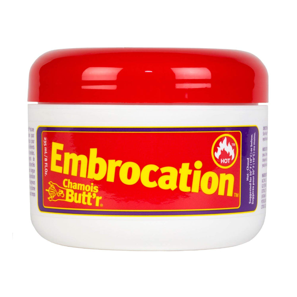Chamois Butt'r Hot Embrocation Muscle Warming Cream, Non-Greasy, Made in the USA - 8 Fl. Oz. Jar