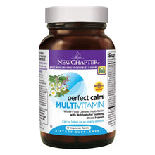 New Chapter Perfect Calm - Daily Multivitamin for Stress & Mood Support with B Vitamins + Holy Basil + Lemon Balm - 72 Vegetarian Tablets