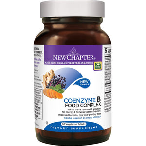 New Chapter Vitamin B Complex - Coenzyme B Food Complex with Vitamin B12 + B6 - Whole-Food - 60 Vegetarian Tablets