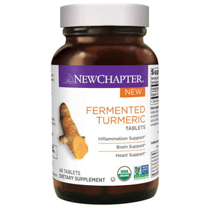 New Chapter Organic Turmeric Supplement - Fermented Turmeric Tablet for Brain, Heart and Inflammation Support - 48 Tablets