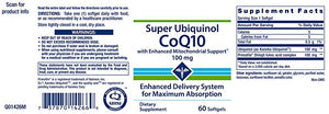 Life Extension Super Ubiquinol CoQ10 with Enhanced Mitochondrial Support 100 mg - 60 Softgels