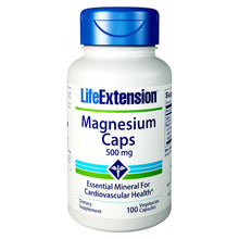 Life Extension Magnesium Caps 500 mg Essential Mineral Cardiovascular Health - 100 Vegetarian Capsules