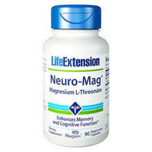 Life Extension Neuro-Mag Magnesium L-Threonate Enhances Memory & Cognitive Function - 90 Vegetarian Capsules