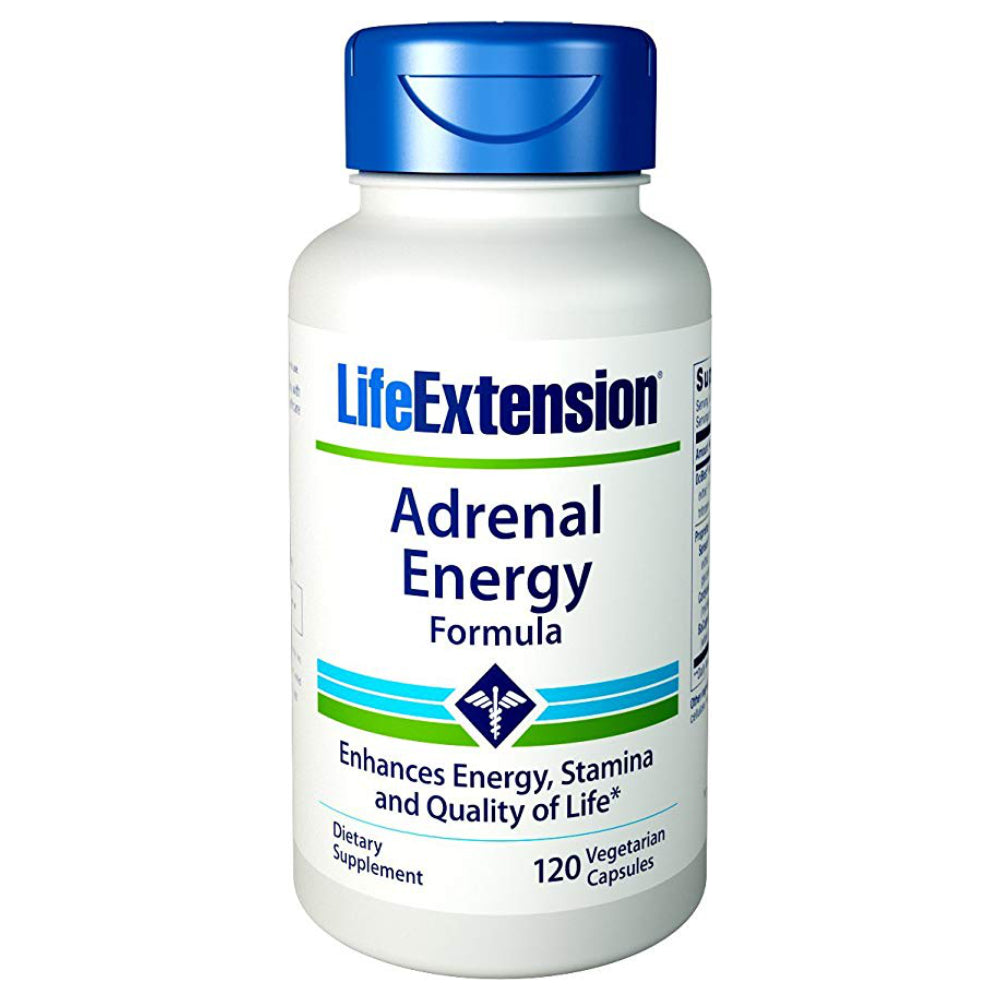 Life Extension Adrenal Energy Formula Enhances Energy, Stamina, Quality of Life - 120 Vegetarian Capsules