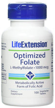 Life Extension Optimized Folate L-Methylfolate 1000 mcg - 100 Vegetarian Tablets