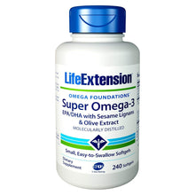 Life Extension Super Omega-3 Fish Oil with Sesame Lignans & Olive Extract, Heart & Joint Support - 240 Softgels