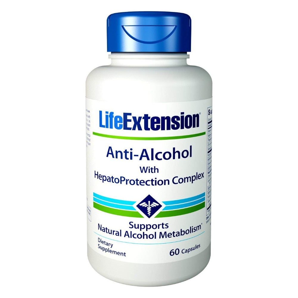 Life Extension Anti-Alcohol HepatoProtection Complex - 60 Vegetarian Capsules