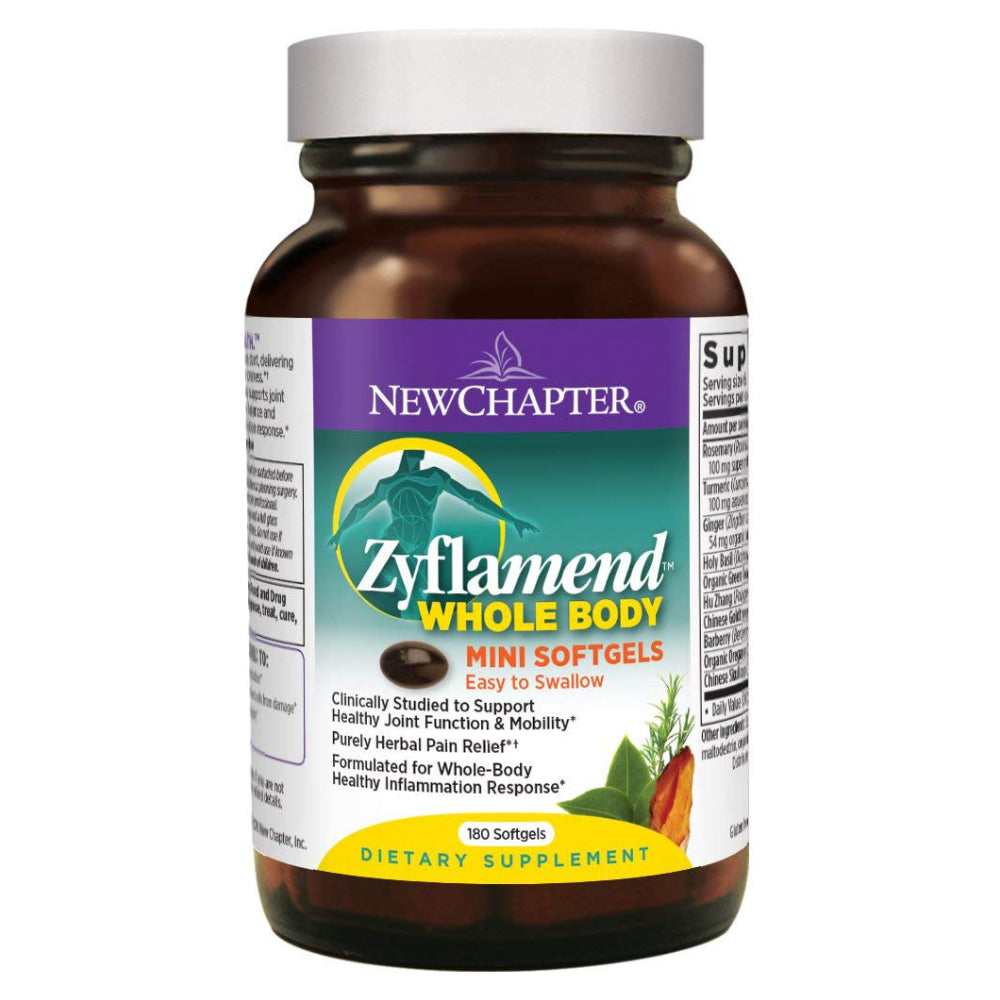 New Chapter Zyflamend Whole Body Supplement for Herbal Pain Relief Inflammation Response  - 180 Softgels