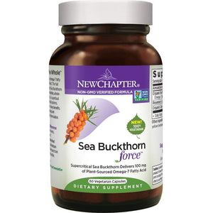 New Chapter Sea Buckthorn Force with Supercritical Organic Sea Buckthorn + Omega 7 + Non-GMO Ingredients - 60 Vegetarian Capsules