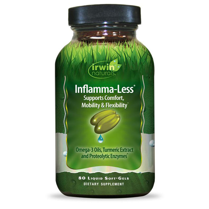 Irwin Naturals Inflammatory Response Inflamma-Less Supports Comfort, Mobility, Flexibility - 80 Liquid Softgels