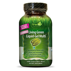 Irwin Naturals Women's Multivitamin Living Green Liquid-Gel Multi - 120 Liquid Softgels