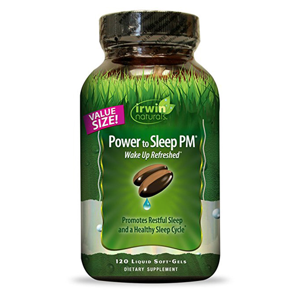 Irwin Naturals Power to Sleep PM, Promotes Restful Sleep Cycle - 120 Liquid Softgels