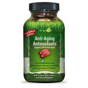 Irwin Naturals Anti Aging Antioxidants Super Cell Protection Pro-Active Antioxidant Formula, 60 Soft-Gels