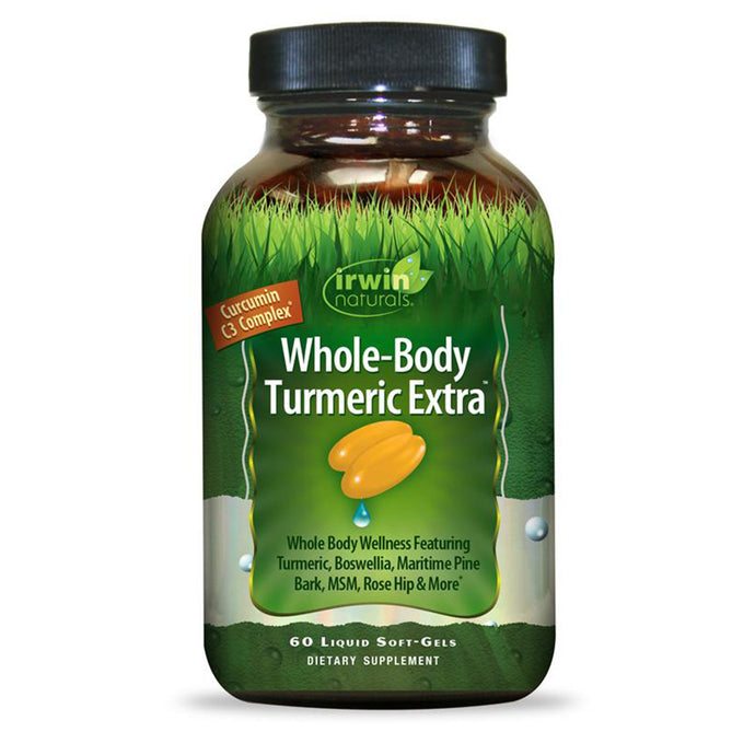 Irwin Naturals Whole-Body Turmeric Extra, Curcumin C3 Complex, 60 - Liquid Softgels