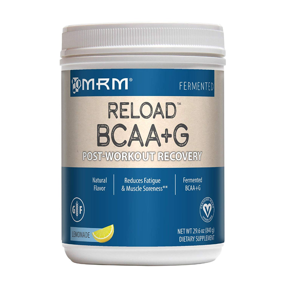 MRM BCAA+G Reload Post-Workout Recovery, Supports Muscle Recovery, 29.6 oz Lemonade Powder