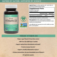 MRM Vegan Vitamin D3 2500 IU Supports Bone Health, 60 Vegan Capsules