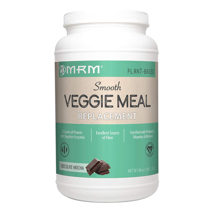 MRM Veggie Meal Replacement, Vegan, Vegetarian, Gluten Free, Non-GMO Verified, Chocolate Mocha, 3 lbs