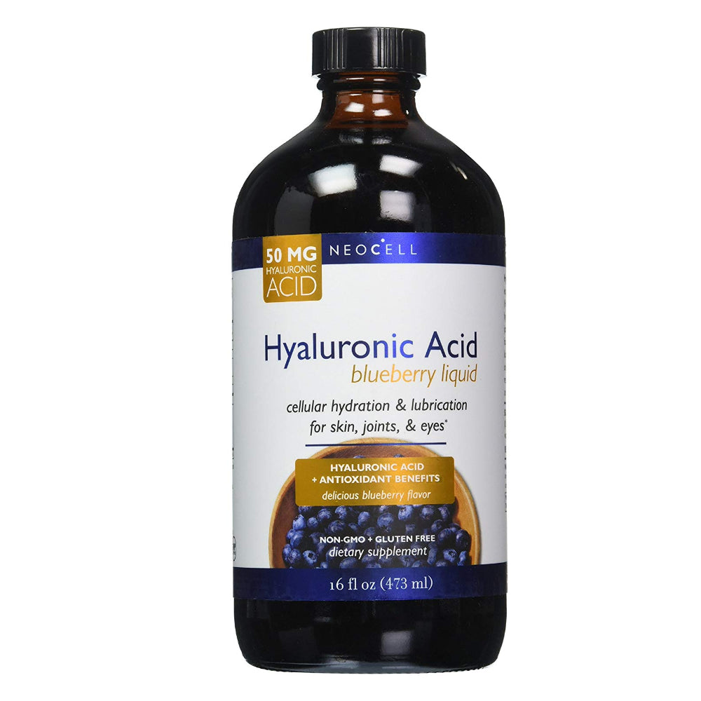 NeoCell Hyaluronic Acid Blueberry Liquid with Vitamin C, 16 fl oz