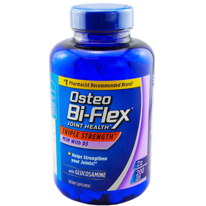Osteo Bi-Flex Triple Strength Joint Health Glucosamine MSM D3 200 Tablets