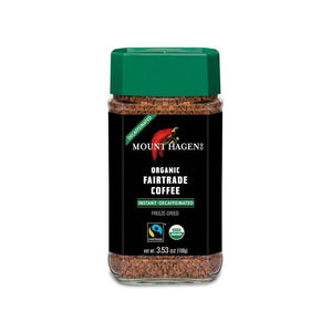 Mount Hagen Organic Fairtrade Instant Coffee, Decaffeinated, 3.53 oz